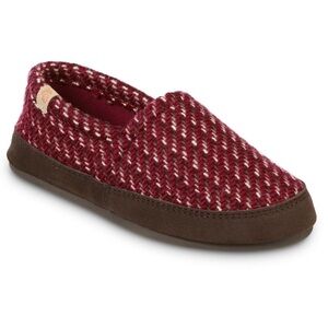Acorn Women’s Garnet Patterned Moccasin Slipper Sz 5-6